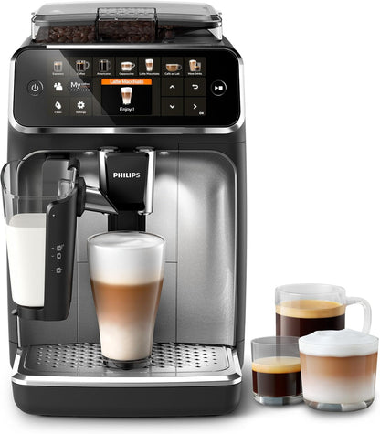 5400 Series Bean to Cup Coffee Machine EP5446/70–12 Coffee Varieties,LatteGo Milk Frother,Fastest-to-Clean,Ceramic Grinder,Fully Automatic Espresso & Cappuccino maker – Black